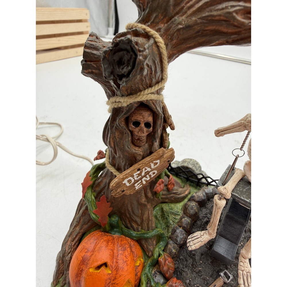 Department 56 Animated Swinging Skeleton Halloween Village 56.52514 Retired 2001 - Picture 5 of 15